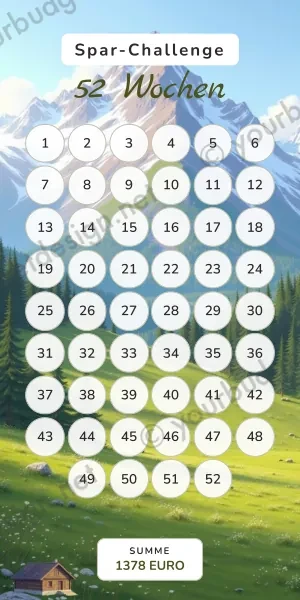 52 Wochen Challenge im Almhütte Design