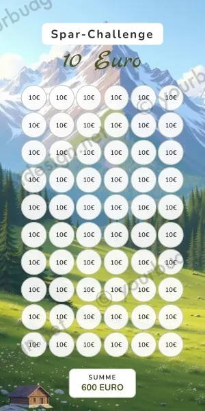 10 Euro Challenge im Almhütte Design