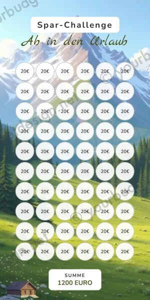 Ab in den Urlaub Challenge im Almhütte Design