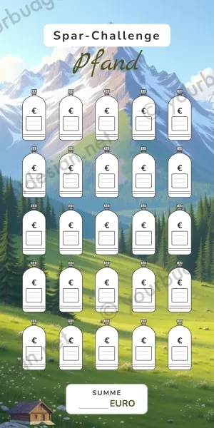 Pfand Challenge im Almhütte Design