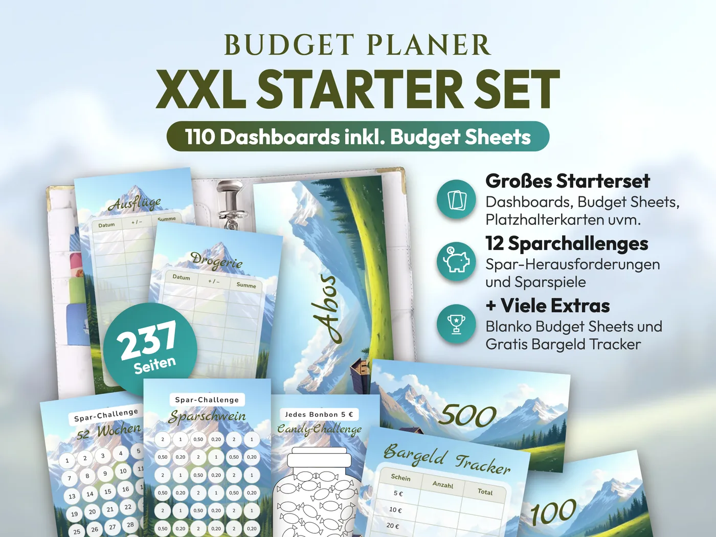 Budget Planer XXL Starter Set: Almhütte