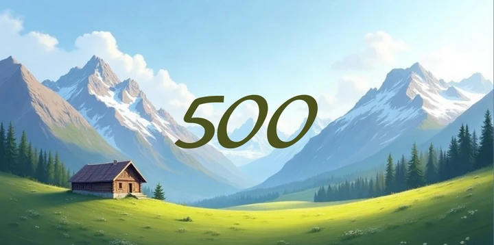 Platzhalterkarte 500 Euro im Almhütte Design