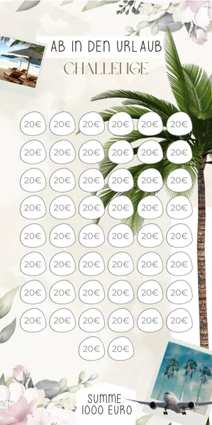 Ab in den Urlaub Challenge im Beige Rosé Design