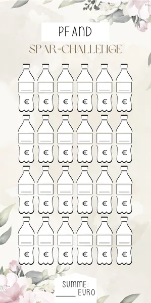 Pfand Challenge im Beige Rosé Design