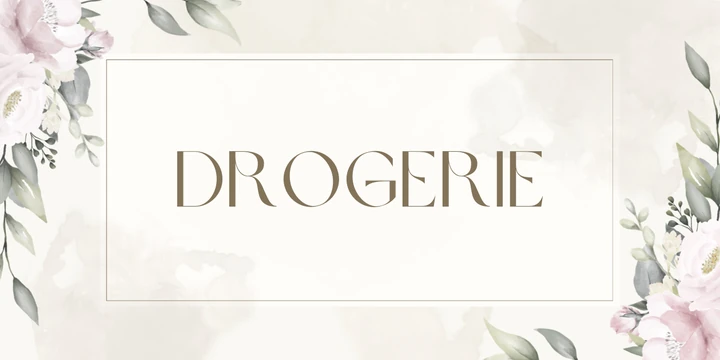 Deckblatt Drogerie im Beige Rosé Design