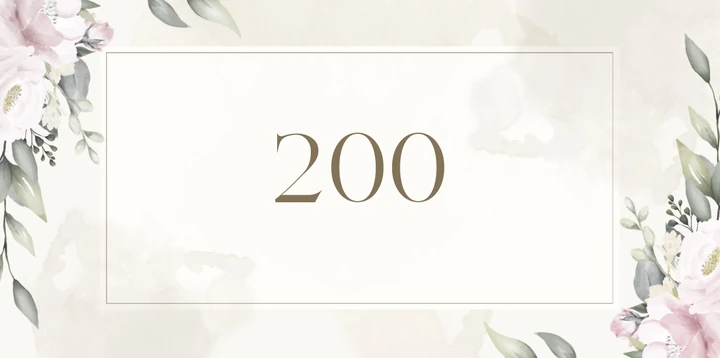Platzhalterkarte 200 Euro im Beige Rosé Design