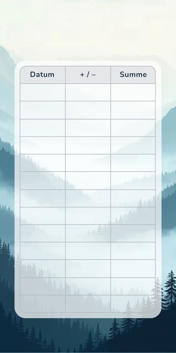 Blanko Budget Sheet im Bergtempel Pagode Design