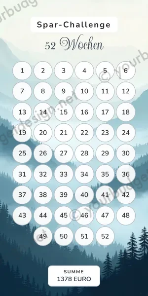 52 Wochen Challenge im Bergtempel Pagode Design