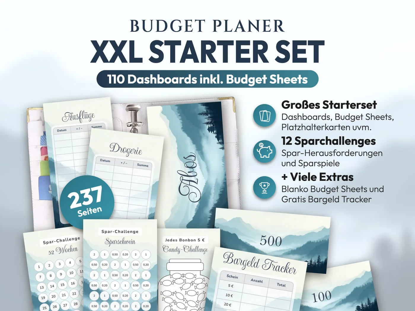 Budget Planer XXL Starter Set: Bergtempel Pagode