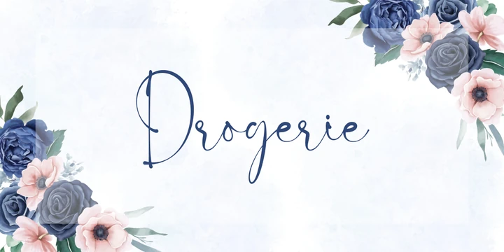 Deckblatt Drogerie im Blau Rosé Design