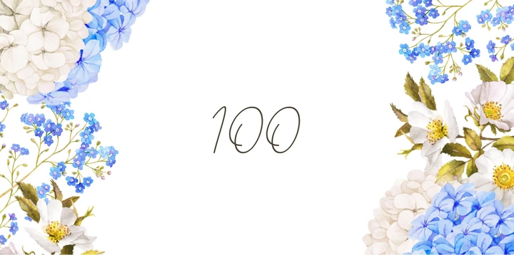 Platzhalterkarte 100 Euro im Blue Flower Design