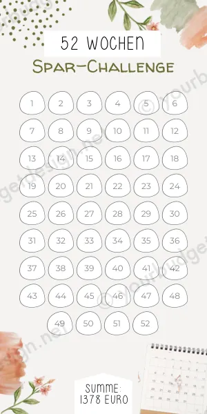 52 Wochen Challenge im Blumen Design