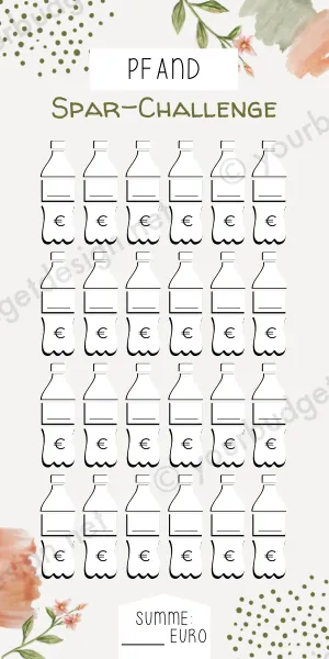 Pfand Challenge im Blumen Design