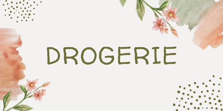 Deckblatt Drogerie im Blumen Design