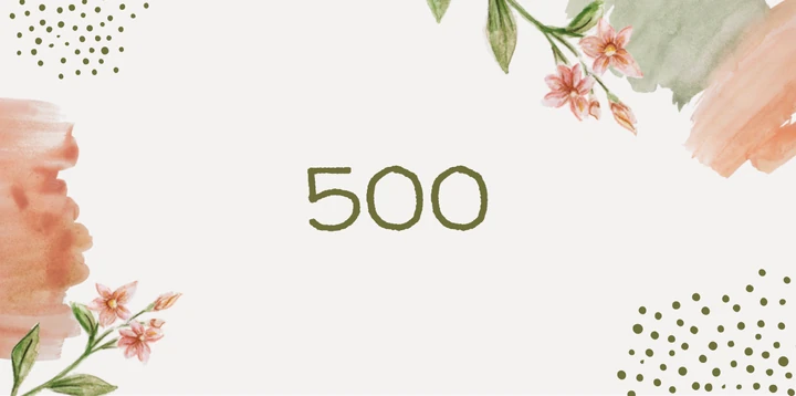 Platzhalterkarte 500 Euro im Blumen Design