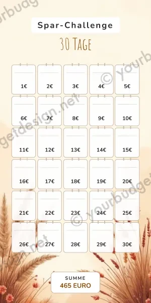30 Tage Challenge im Boho Pampas Design