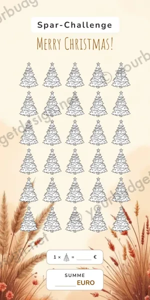 Christmas Challenge im Boho Pampas Design