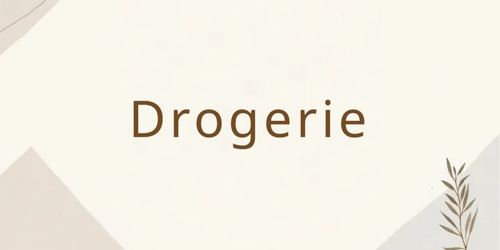 Deckblatt Drogerie im Business Feine Linien Design