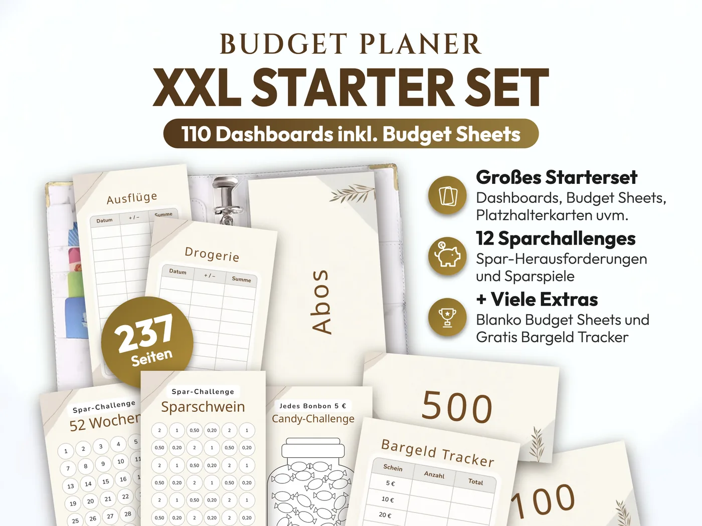 Budget Planer XXL Starter Set: Business Feine Linien