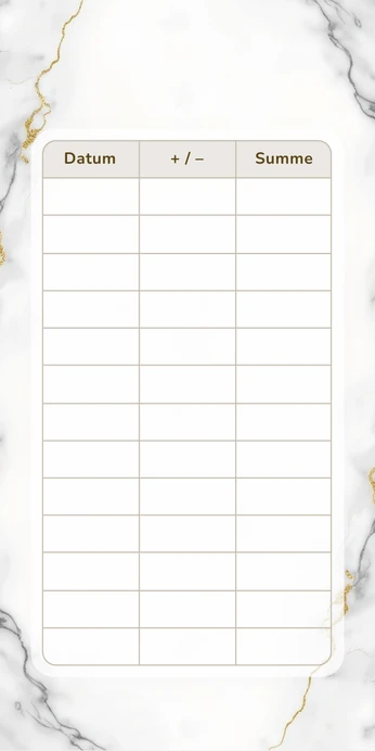 Blanko Budget Sheet im Business Marmor Grau Design