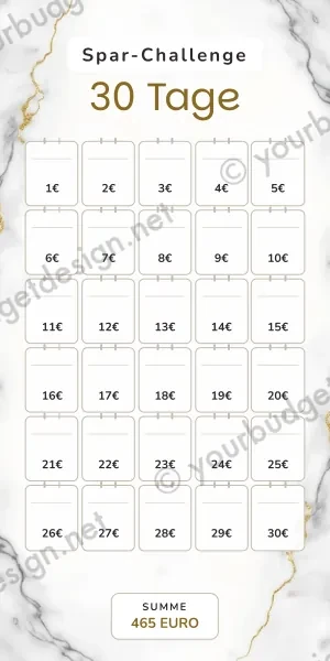 30 Tage Challenge im Business Marmor Grau Design