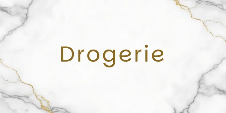Deckblatt Drogerie im Business Marmor Grau Design