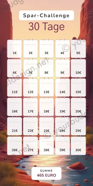 30 Tage Challenge im Canyon Fluss Design