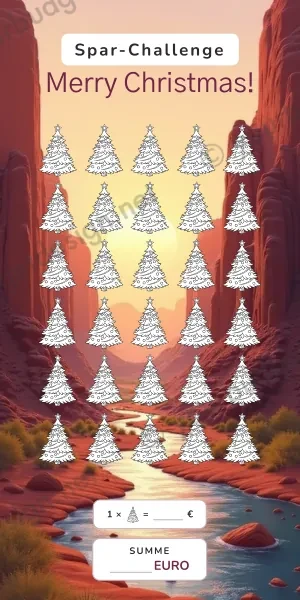 Christmas Challenge im Canyon Fluss Design