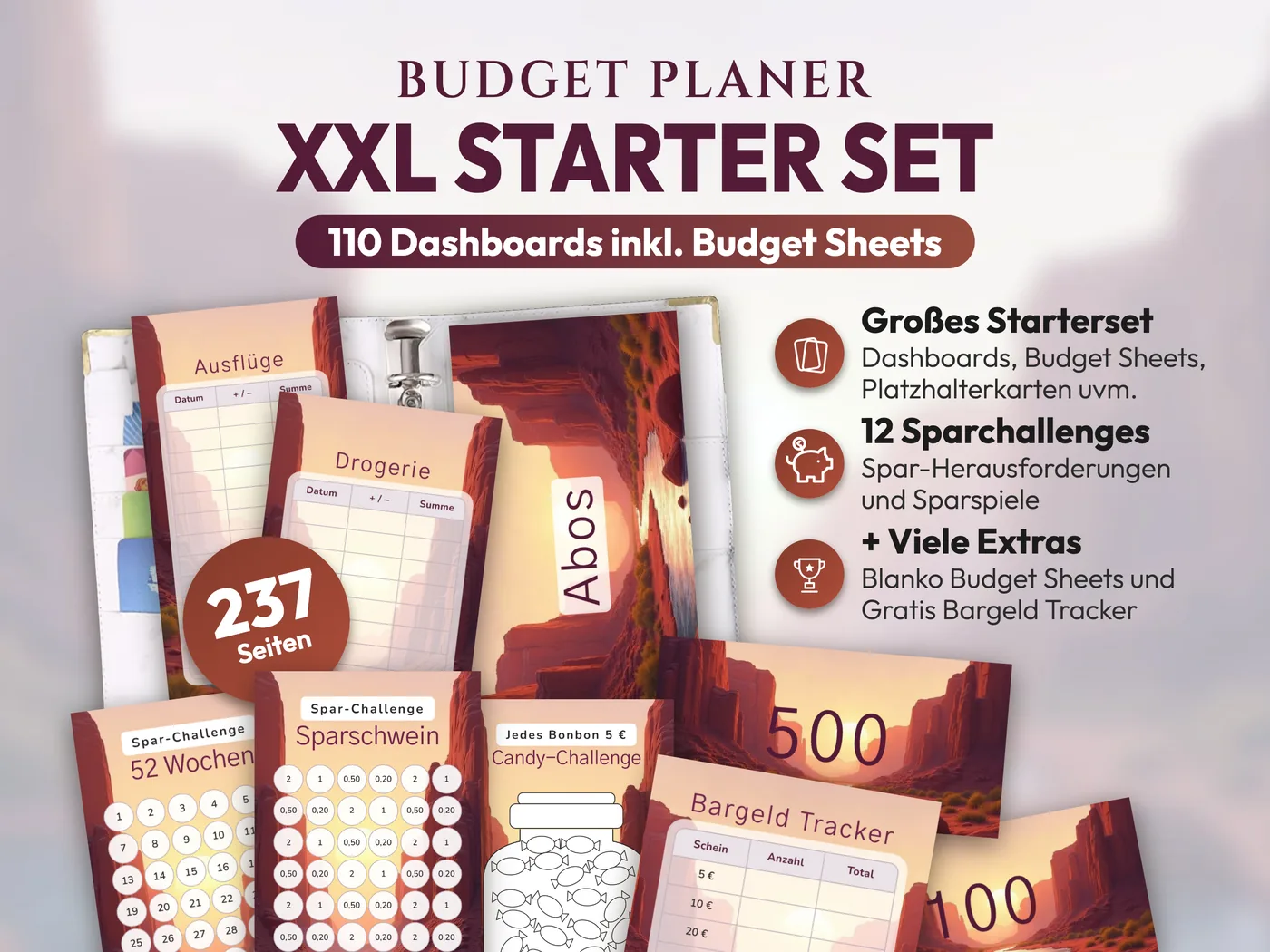 Budget Planer XXL Starter Set: Canyon Fluss