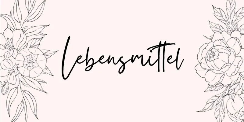 Deckblatt Lebensmittel im Blumen Design