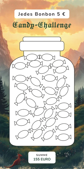 Candy Sparchallenge im Drache Fantasy Design