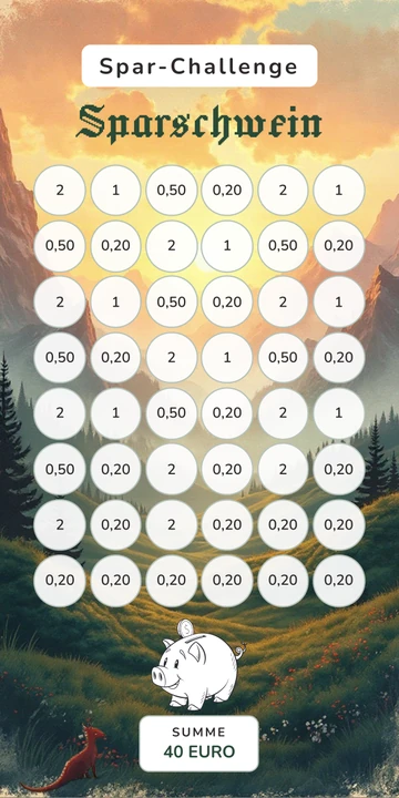 Sparschwein Challenge im Drache Fantasy Design