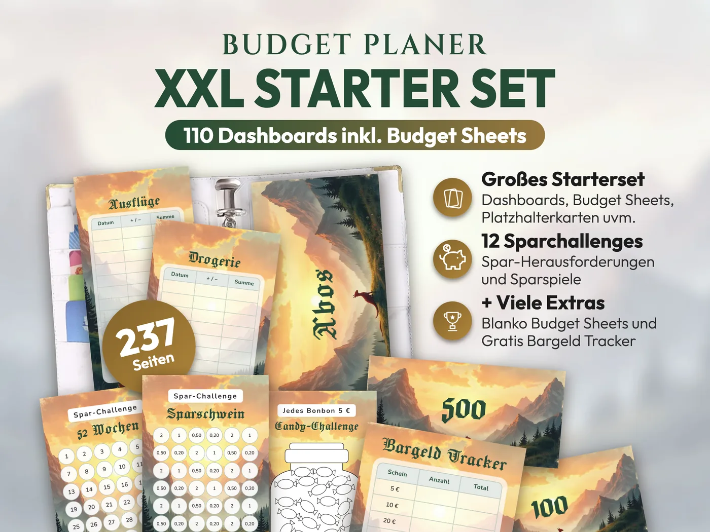Budget Planer XXL Starter Set: Drache Fantasy