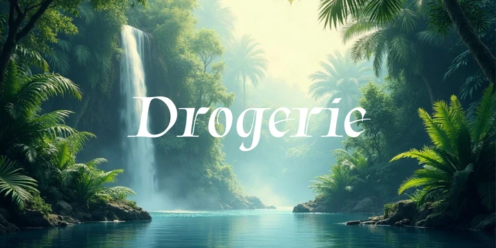 Deckblatt Drogerie im Dschungel Wasserfall Design