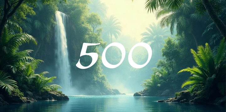 Platzhalterkarte 500 Euro im Dschungel Wasserfall Design