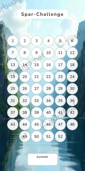 52 Wochen Challenge im Fjord Wasserfall Design
