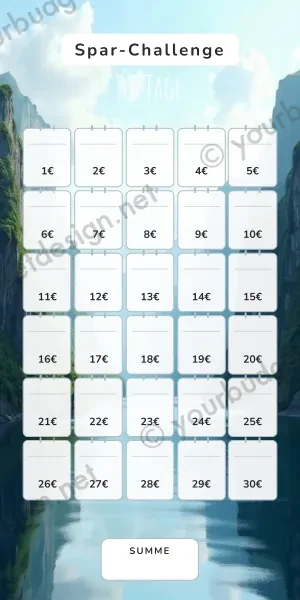 30 Tage Challenge im Fjord Wasserfall Design