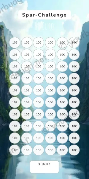 10 Euro Challenge im Fjord Wasserfall Design