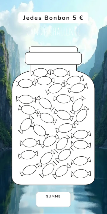 Candy Sparchallenge im Fjord Wasserfall Design