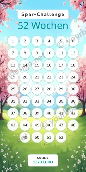 52 Wochen Challenge im Frühlingswiese Design