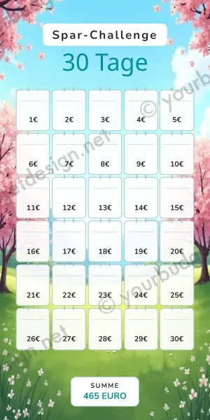 30 Tage Challenge im Frühlingswiese Design
