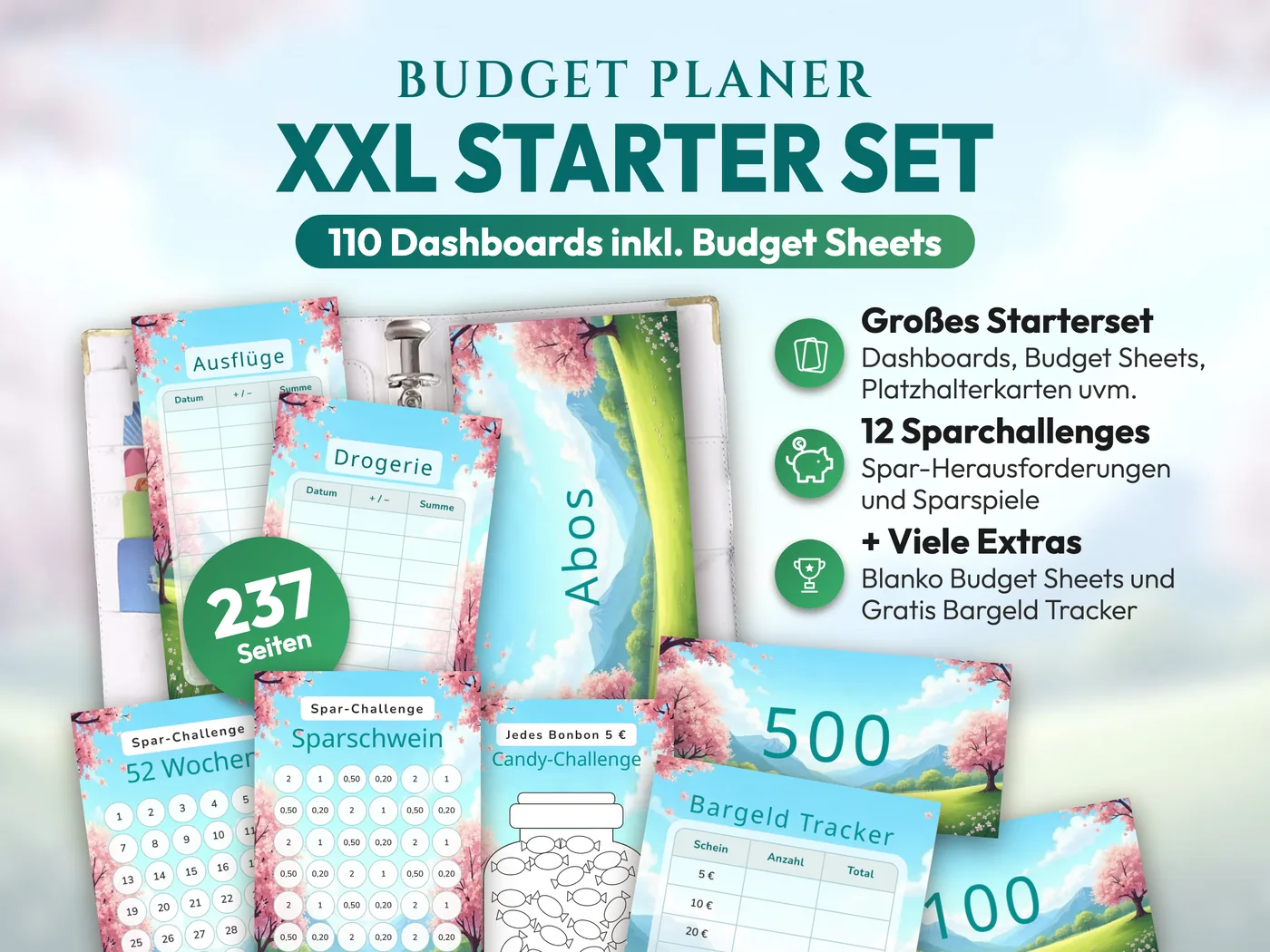 Budget Planer XXL Starter Set: Frühlingswiese