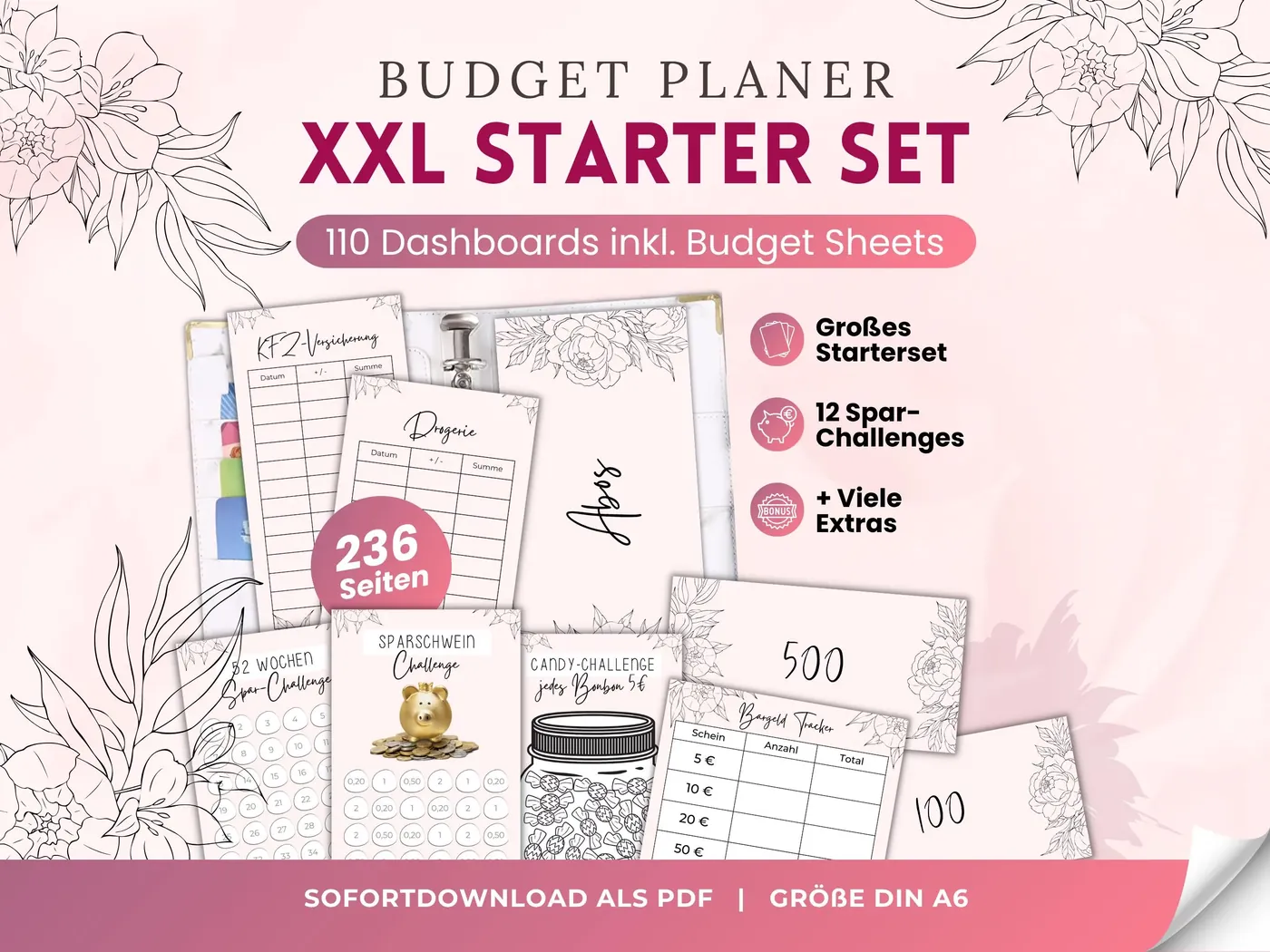 Das XXL Starter Set im Blumen Design