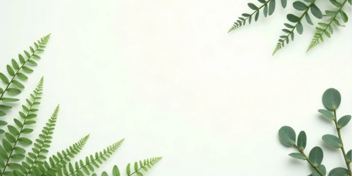 Blanko-Deckblatt im Greenery Farn Design