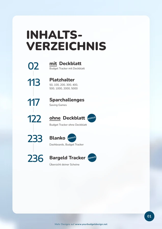 Inhaltsverzeichnis im Griechisches Inseldorf Design als A4-Druckseite