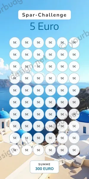 5 Euro Challenge im Griechisches Inseldorf Design