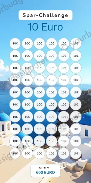 10 Euro Challenge im Griechisches Inseldorf Design