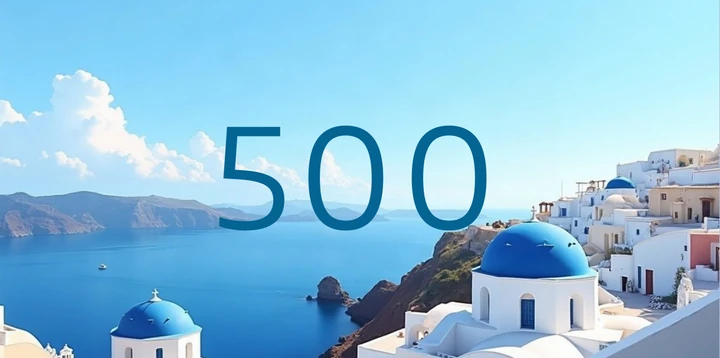 Platzhalterkarte 500 Euro im Griechisches Inseldorf Design
