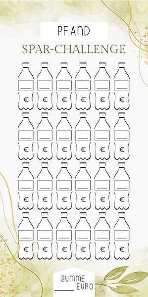 Pfand Challenge im Grüne Blätter Design