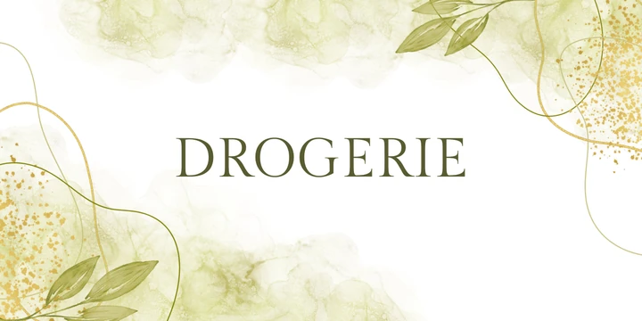 Deckblatt Drogerie im Grüne Blätter Design